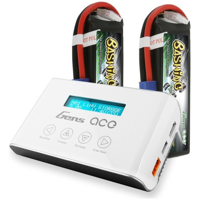 Combo Baterias 2x 5000mAh 11.1V 60C LiPO 3S EC5 + Carregador Imars III Smart Balance RC Gens Ace - Image 5