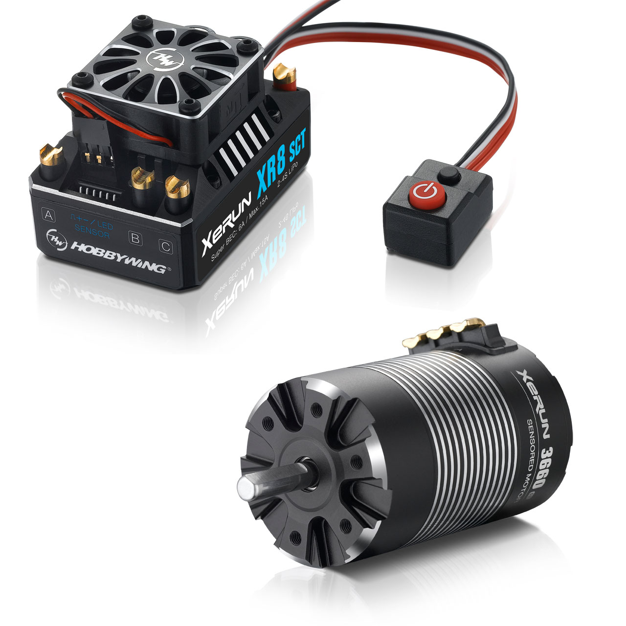 Xerun XR8 SCT Combo 3660-4300kV (5mm Shaft) for 1:10 4WD