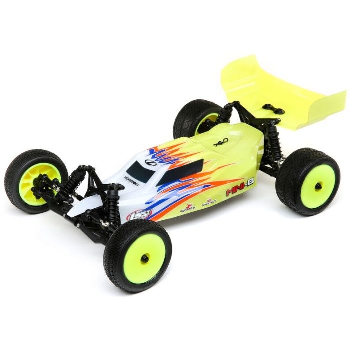 1/16 Mini-B 2WD Buggy Brushed RTR Yellow White LOSI - Image 1