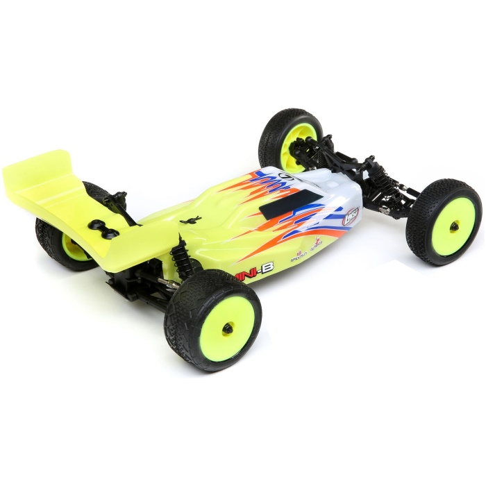 1/16 Mini-B 2WD Buggy Brushed RTR Yellow White LOSI - Image 6