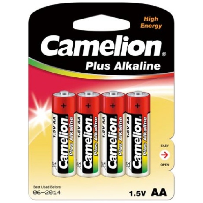 Pilha Alcalina AA LR06 1.5V 1100mAh 4un. Camelion - Image 1