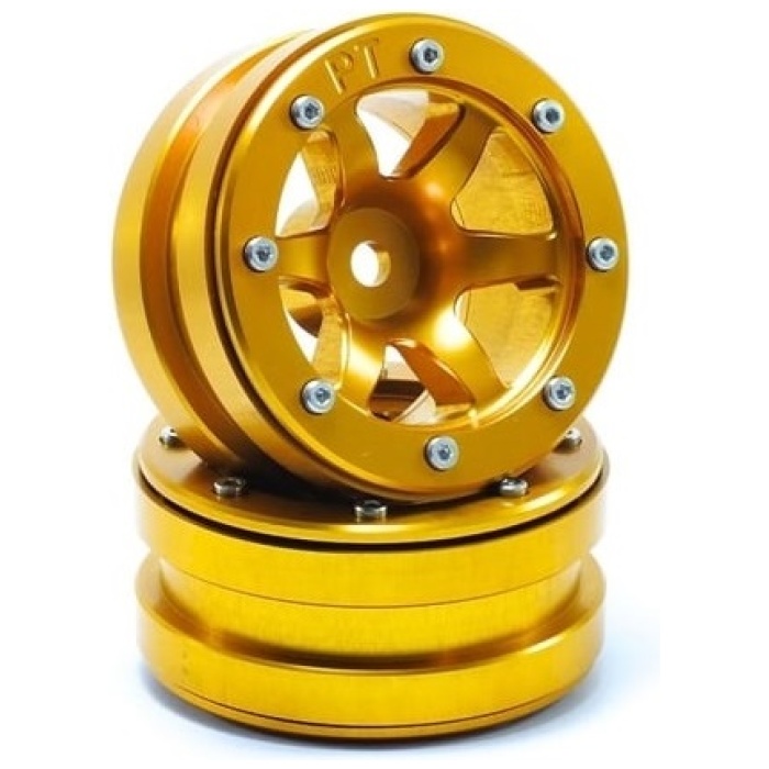 Jantes 1.9 Beadlock Wheels PT Wave Gold/Gold (2) Metsafil - Image 1
