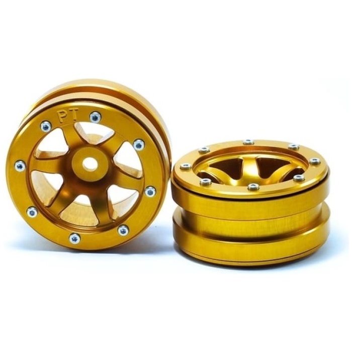 Jantes 1.9 Beadlock Wheels PT Wave Gold/Gold (2) Metsafil - Image 2