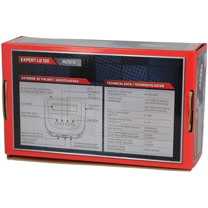 Carregador Expert LD 100 Charger LiPo 2-4S 10A 100W Robitronic - Image 5