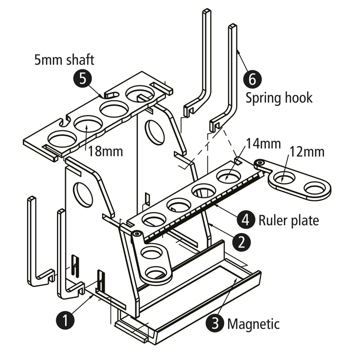 Shock Absorber Pits Holder V2 Red Robitronic - Image 3