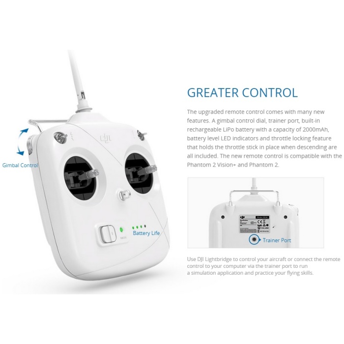 Drone Phantom 2 Vision+ DJI V3 C/ BATERIA EXTRA - Image 2