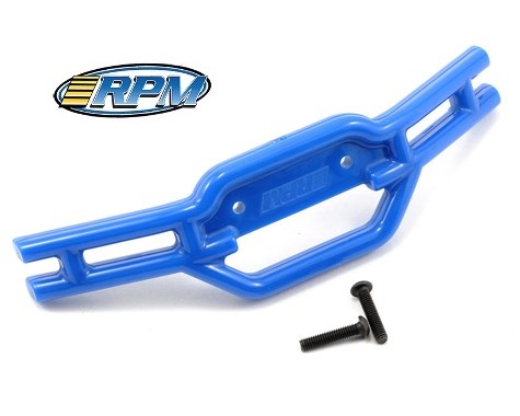 rpm73985.jpg FRONT BUMPER FOR TRAXXAS 1/16 MINI E REVO BLUE RPM - Image 1
