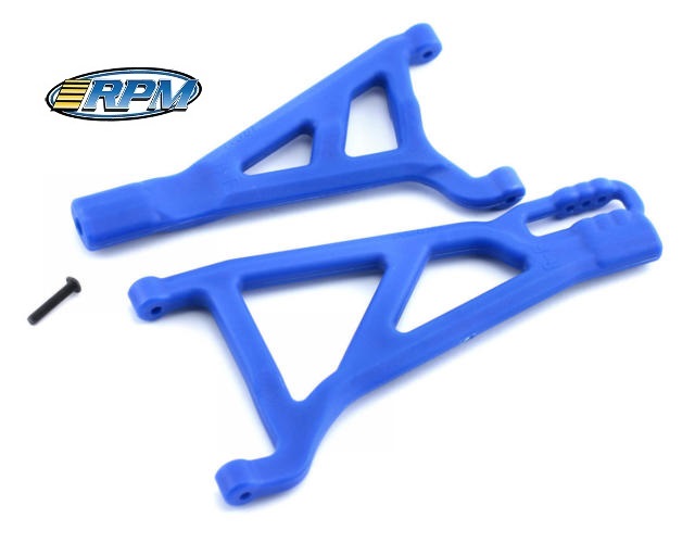 rpm80215.jpg SUMMIT/REVO FRONT RIGHT UPPER/LOWER A ARMS BLUE RPM - Image 1