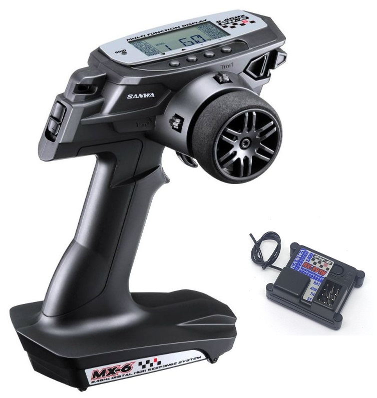 san101a32571a-comando-mx-6-fh-e-3-channel-2.4ghz-radio-system-wrx-391w-3-channel-receiver-sanwa-rc.jpg Comando MX-6 FH-E 3-Channel 2.4GHz Radio System w/RX-391W 3-Channel Receiver Sanwa - Image 1