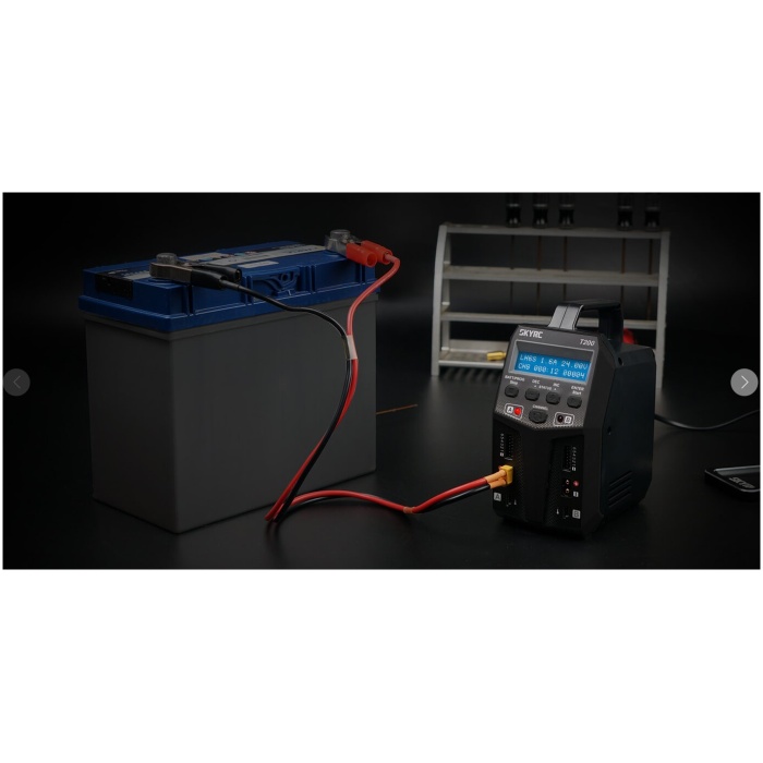 Carregador T200 AC/DC DUO LiPo 1-6S 12A 100W Charger SkyRC - Image 7