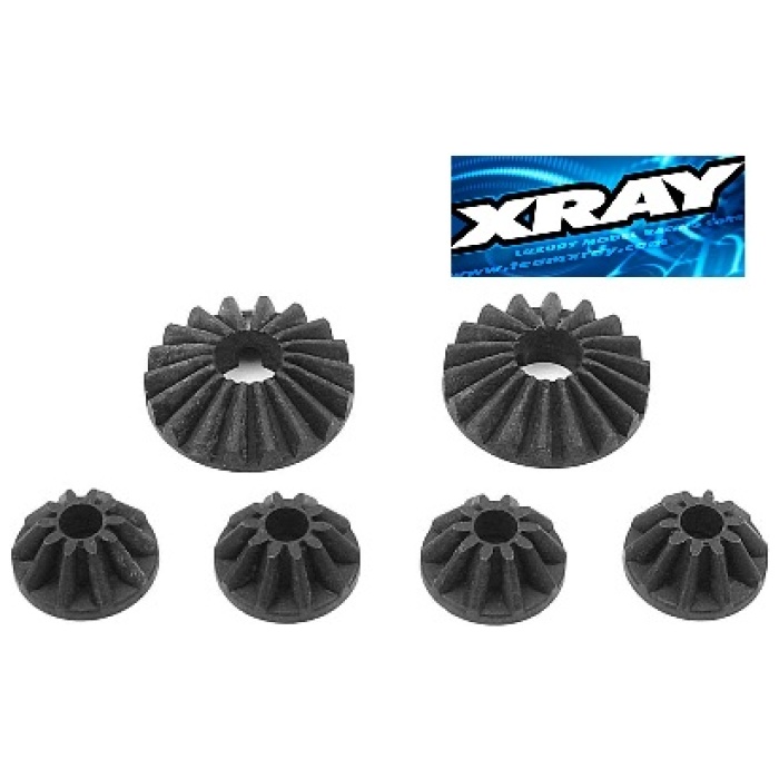 Steel Diff Bevel & Satellite Gears (2+4) XRAY - Image 1