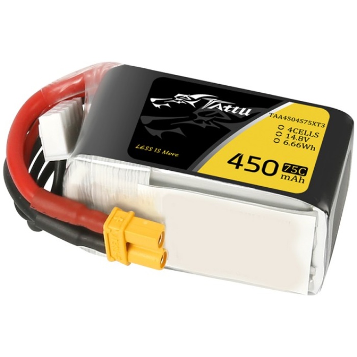 Bateria 450mAh 14.8V 75C LiPO 4S Pack XT30 Tattu - Image 2