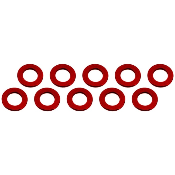 Aluminum Shim 3x6x0.5mm Red (10) Ultimate Racing - Image 1