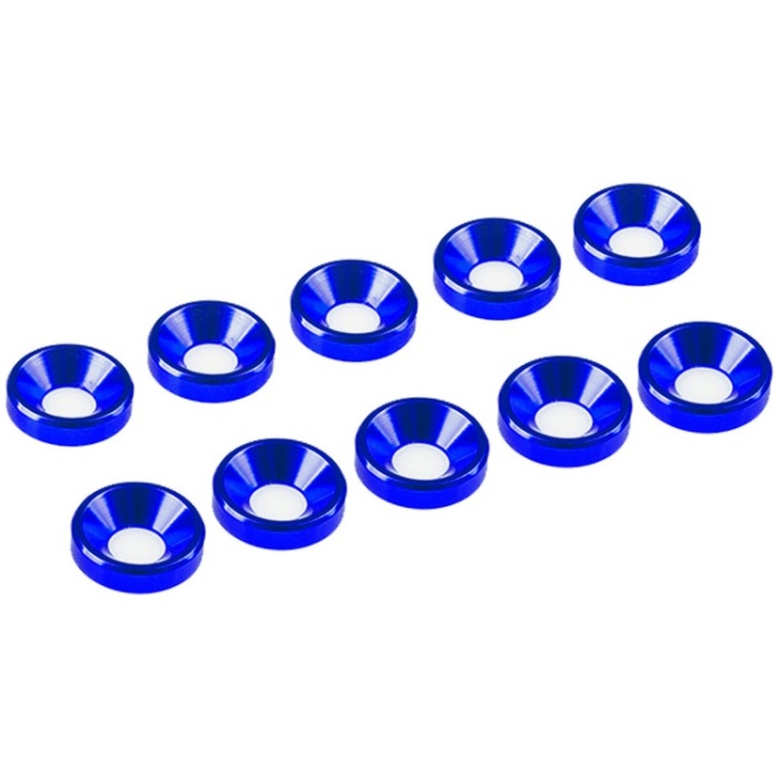 Anilha 4mm Alumínio Washer BLUE (10) Ultimate Racing - Image 1
