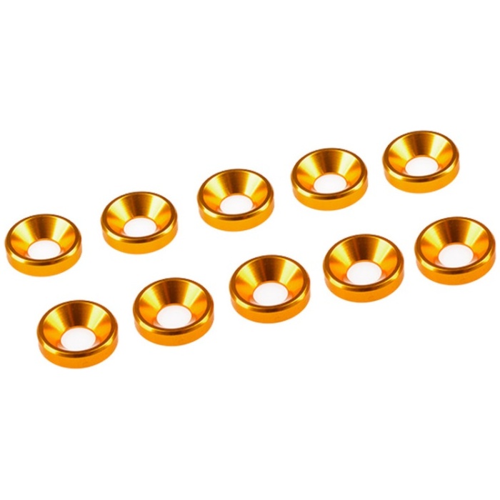 Anilha 4mm Alumínio Washer GOLD (10) Ultimate Racing - Image 1