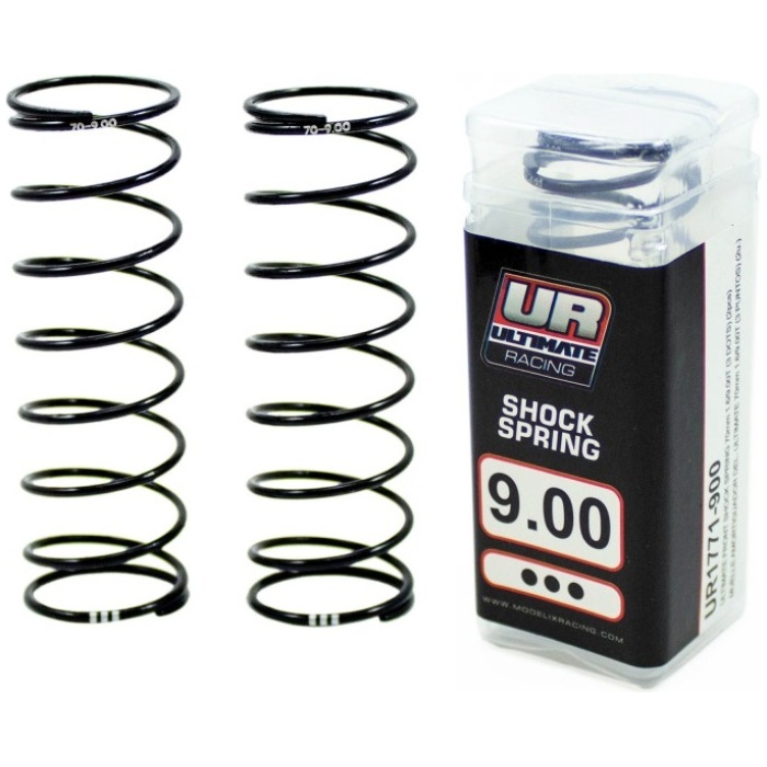 Front Shock Spring 70mm 1.6/9.00T (3 Dots) (2) Ultimate Racing - Image 1