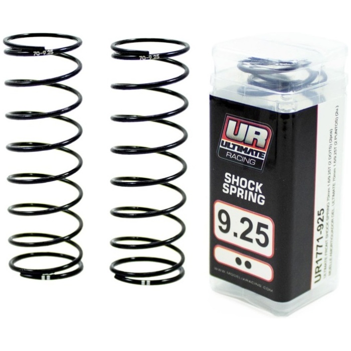 Front Shock Spring 70mm 1.6/9.25T (2 Dots) (2) Ultimate Racing - Image 1