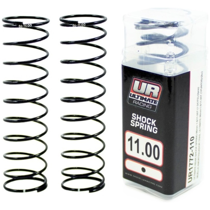 Rear Shock Spring 86mm 1.6/11.00T (1 Dot) (2) Ultimate Racing - Image 1