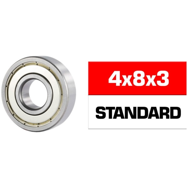 Rolamento 4x8x3mm "HS" Metal Shielded Bearing Set (1) Ultimate Racing