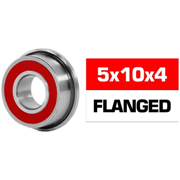 Rolamento 5x10x4mm Flanged "HS" Rubber Sealed Bearing Set (1) Ultimate Racing - Image 1