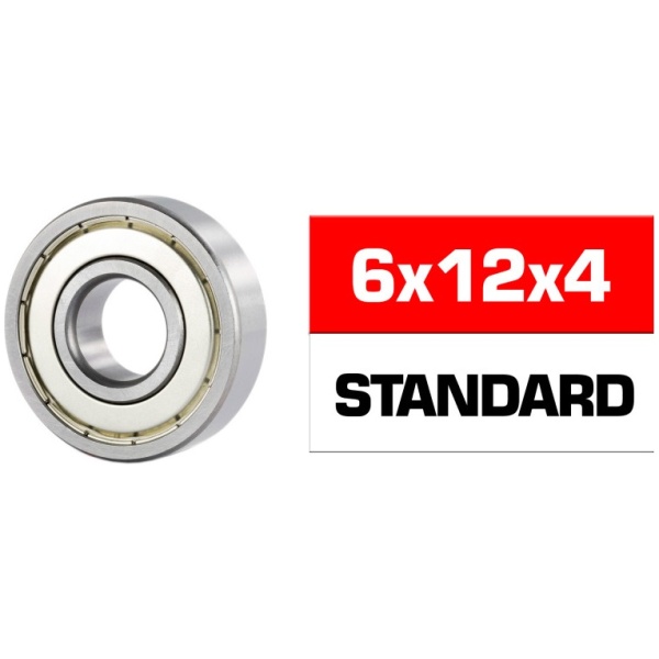 Rolamento 6x12x4mm "Hs" Metal Shielded Bearing Set (1) Ultimate Racing