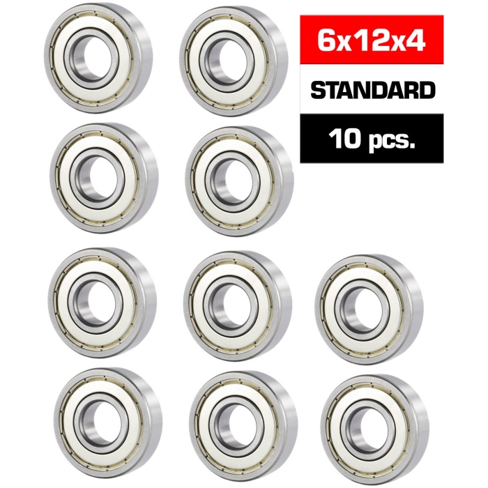 Rolamento 6x12x4mm "Hs" Metal Shielded Bearing Set (10) Ultimate Racing - Image 1