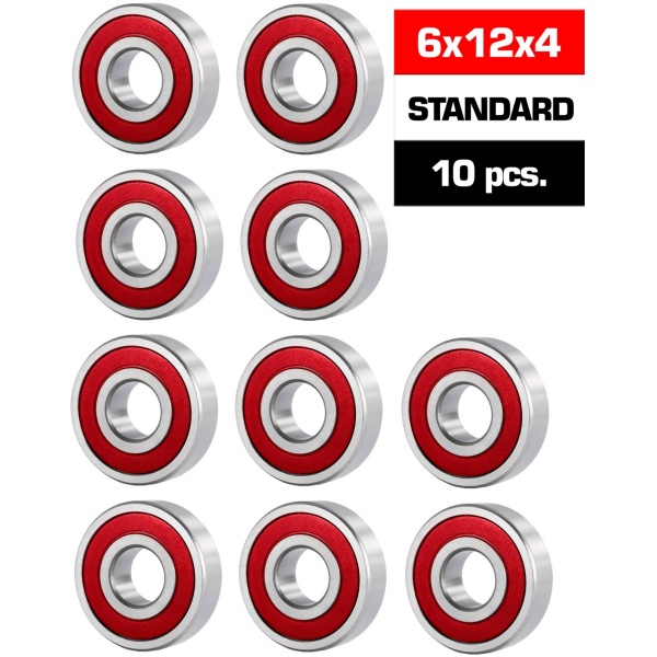 Rolamento 6x12x4mm "HS" Rubber Sealed Bearing Set (10) Ultimate Racing