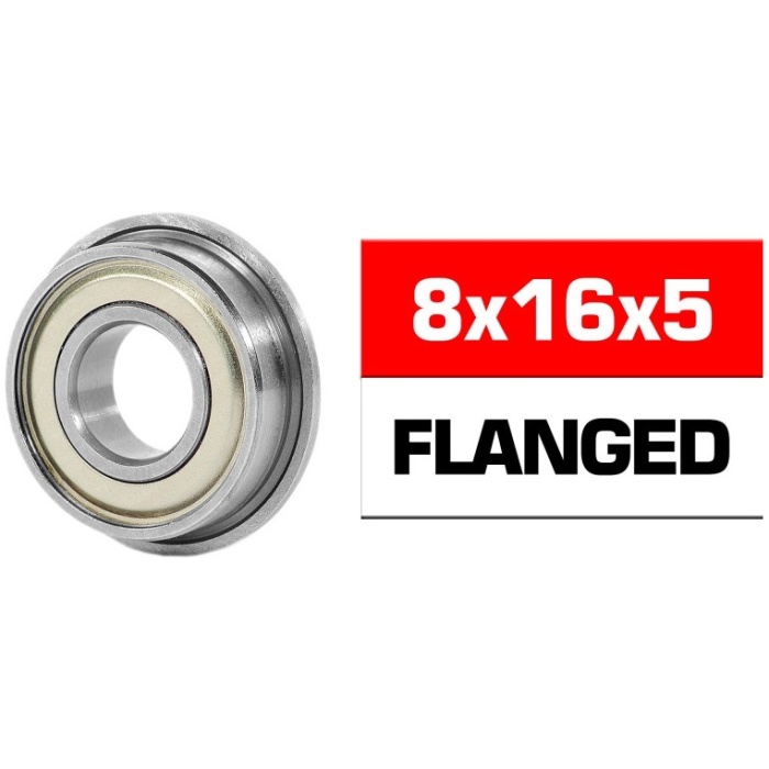 Rolamento 8x16x5mm Flanged "HS" Metal Shielded Bearing Set (1) Ultimate Racing - Image 1