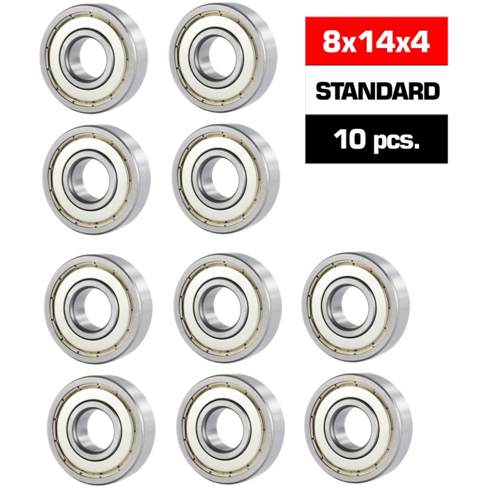 Rolamento 8X14X4mm "HS" Metal Shielded Bearing Set (10) Ultimate Racing - Image 1