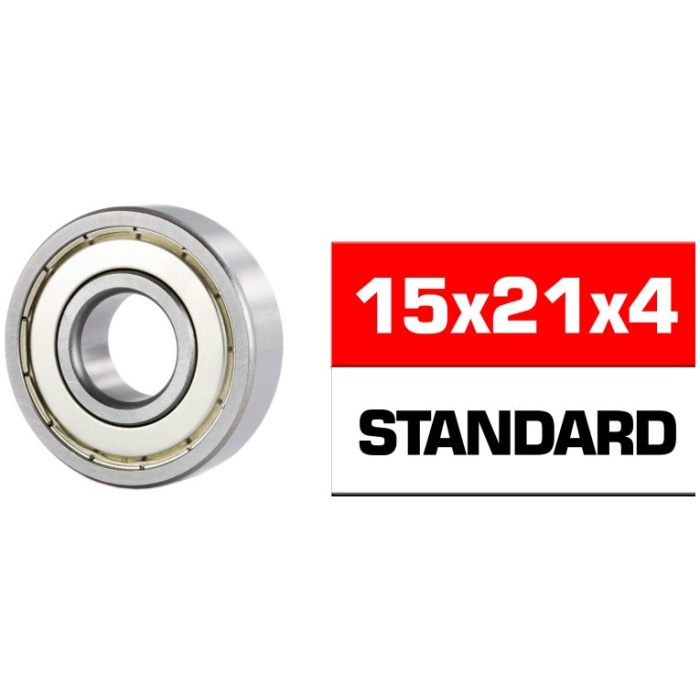 Rolamento 15X21X4mm "HS" Metal Shielded Bearing Set (1) Ultimate Racing - Image 1