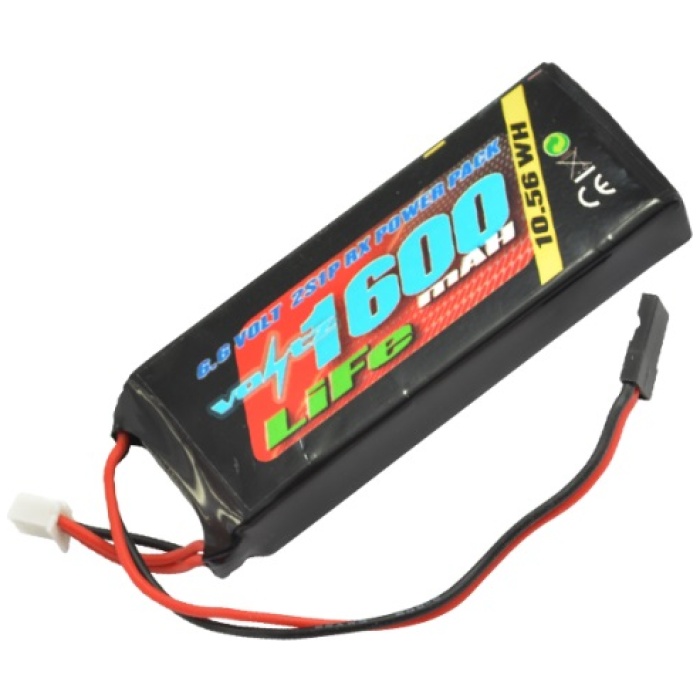 Bateria Pack 1600mah 2S 6.6V RX LiFe Stick Voltz - Image 1