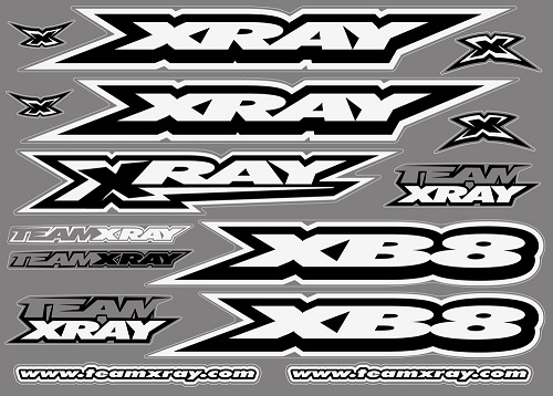 xray_xb8_sticker_for_body_-_white_1.jpg XRAY XB8 Sticker For Body White DIE CUT XRAY - Image 1