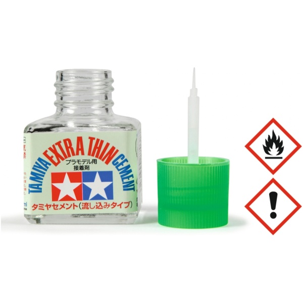 Extra Thin Cement W/ Brush 40ml Tamiya