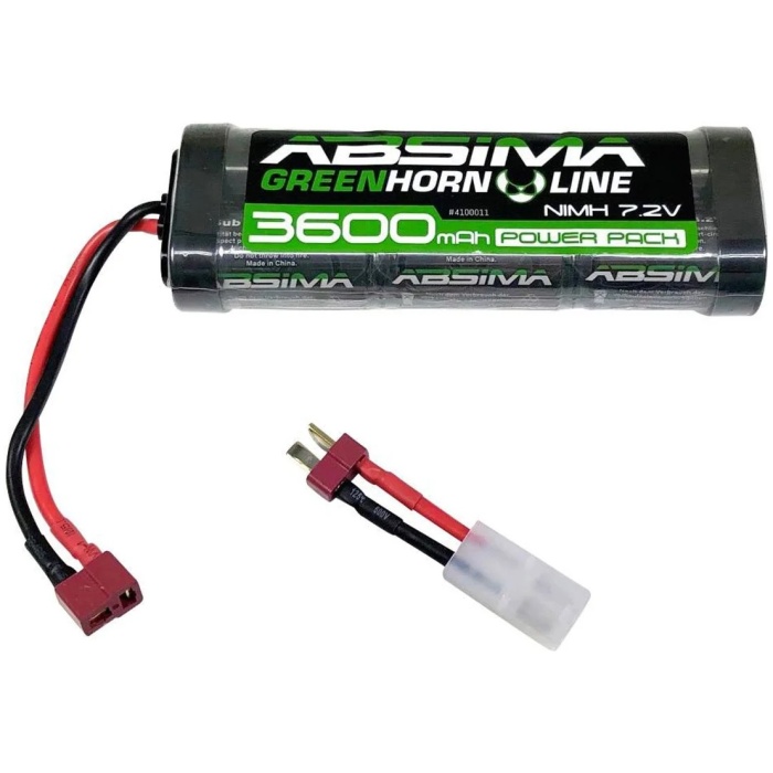 Bateria NiMH Stick Pack 7.2V 3600mah T-Plug Tamiya Adaptor Greenhorn Absima - Image 1