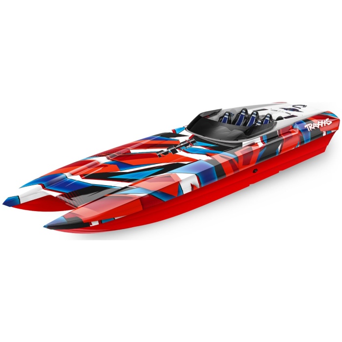 Catamaran M41 Widebody Brushless 40 Race Boat Red Traxxas - Image 1