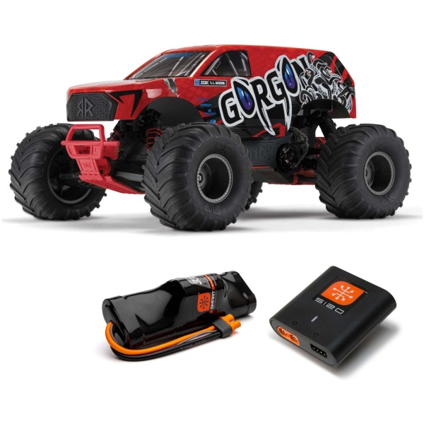 GORGON 1/10 MEGA 550 Brushed Monster Truck RTR RED