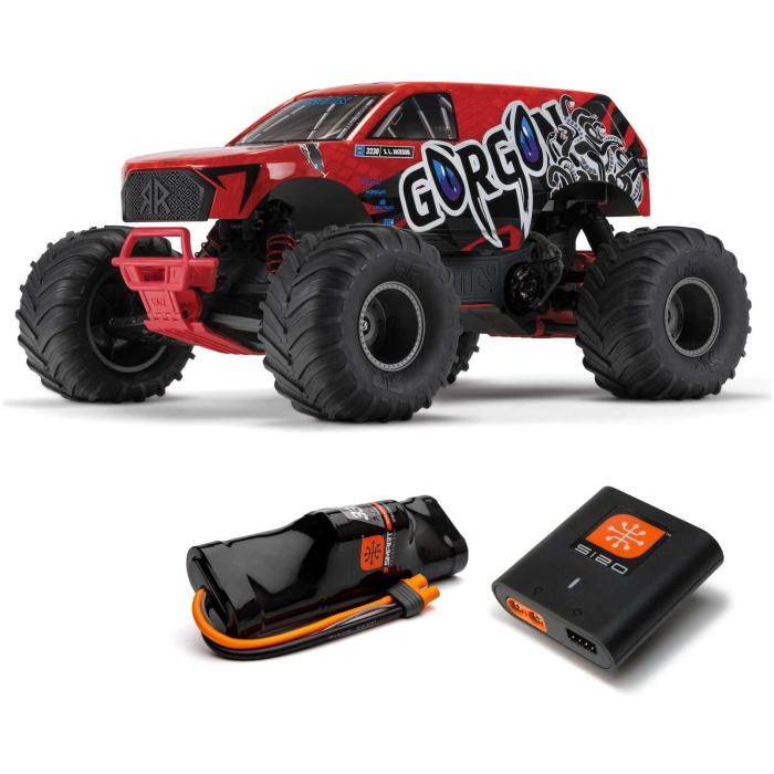 GORGON 1/10 MEGA 550 Brushed Monster Truck RTR RED - Image 1
