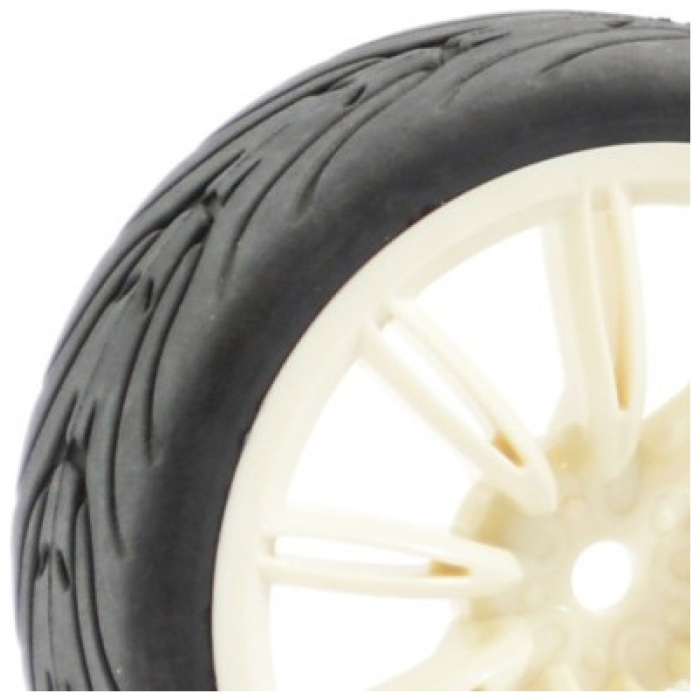 Pneus 1/10 Street/Tread Tyre 20sp White Wheel Fastrax - Image 1