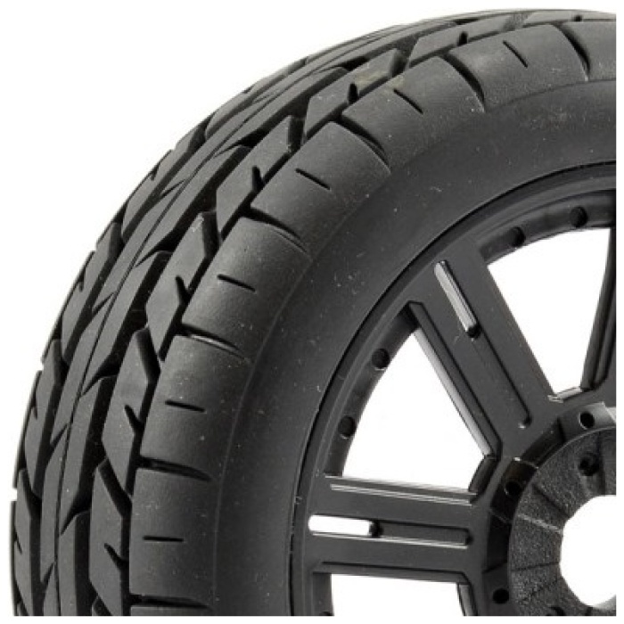 Pneus 1/8 Eagle Tread Mounted On 8-Spoke Black FASTRAX - Image 1