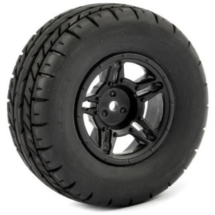 Pneus 1/10 SC Eagle Mounted 5-Spoke Black Slash RR Blitz (2) Fastrax - Image 1