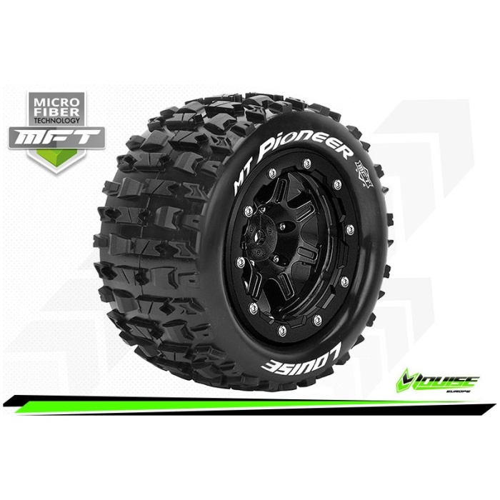 MFT MT-PIONEER MAXX Tire Set Mounted Sport Black 3.8 Bead Louise - Image 1