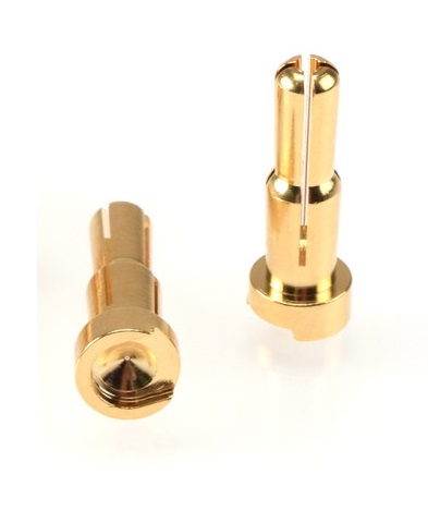 rp-0198-2-uddog-45mm-dual-bullet-gold-plug-male-2pcs Bullet 4/5mm Dual Gold Plug Male (2) RUDDOG - Image 1