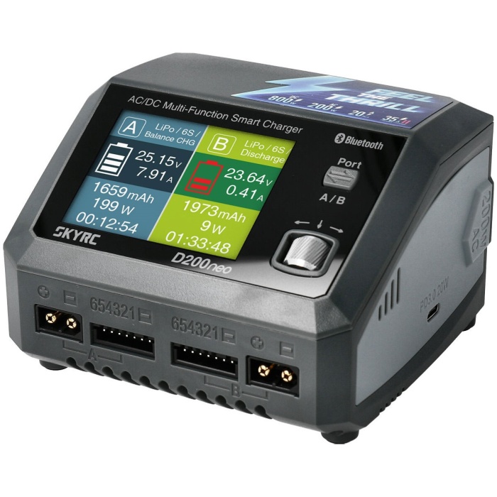 Carregador D200 Neo LiPo 1-6s 20A 200W AC Charger SkyRC - Image 1