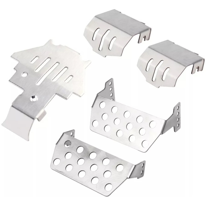 TRX-4 Stainless Steel Chassis Armor Axle Protector Skid Plate SM Racing Parts - Image 1