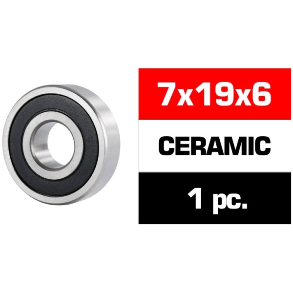 Engine Bearing 7X19X6Mm Front Ceramic Hs Rubber Sealed (UR, Nova) Ultimate Racing