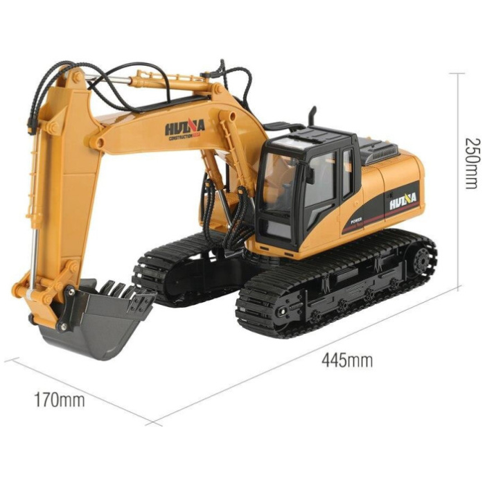 Escavadora Rc 1/14 2.4G 15CH w/Die Cast Bucket Huina - Image 5
