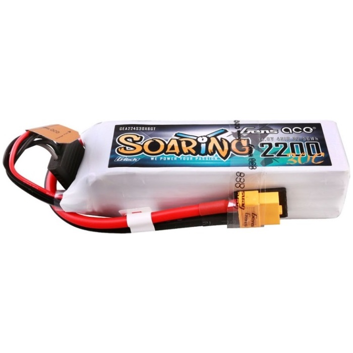 Bateria G-Tech Soaring 2200mAh 14.8V 30C 4S1P Lipo XT60 plug Gens Ace - Image 1