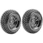 Pneus 1.9 CR-GRIFFIN 107mm Class 1 1/10 Crawler Mounted Black Wheels 12mm (2) Louise
