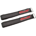 Pro Battery Straps 300x20mm Metal Buckle Silicone Anti-Slip Strings Black (2) Team Corally