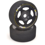 Pneus GT8 1/8 On Road Foam Tires 35 Shore Black Rims (2) CONTACT